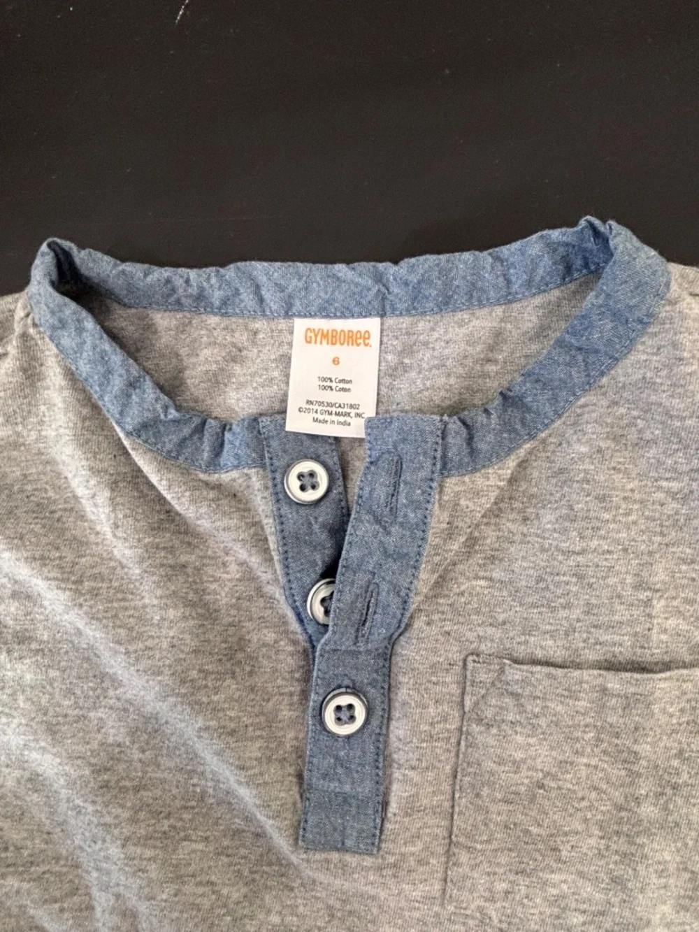 Gymboree boys size 6 outfit Henley and red jeans skinny fit